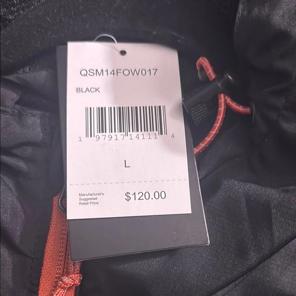 Quiksilver Black Jacket with Orange Accents - Picture 2 of 3